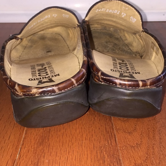 Brown MEPHISTO Moc Croc Mules 8M - Picture 5 of 7